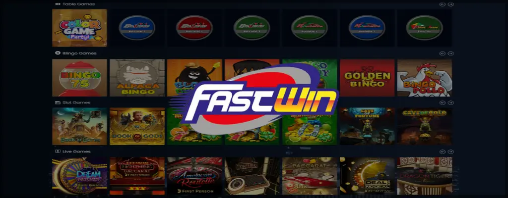 Games offered at Fastwin Casino