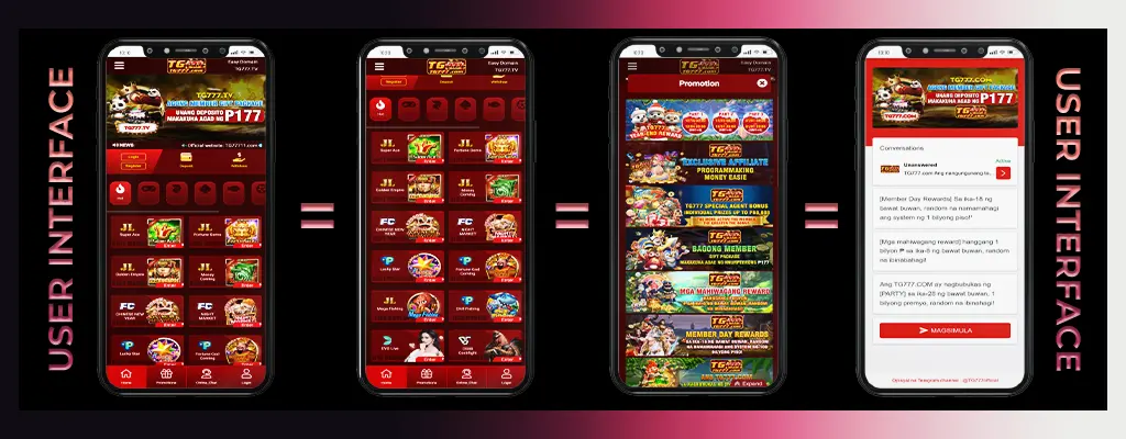 TG777 App User Interface